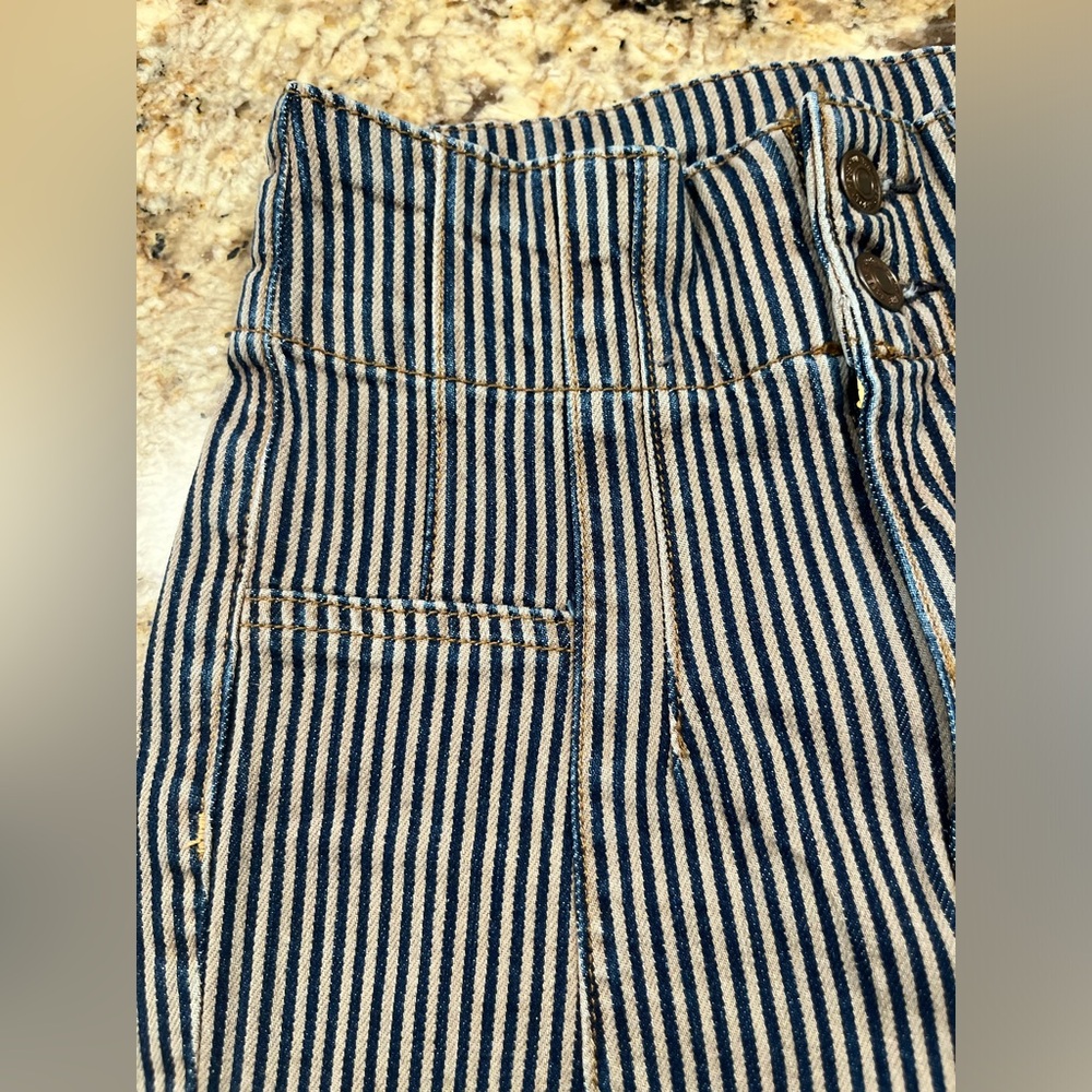 NWT Free People Jayde High Rise Flare Railroad Pants - Picture 10 of 15